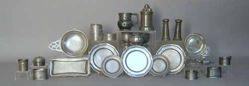 Appraisal: Group of pewter table articles th th c