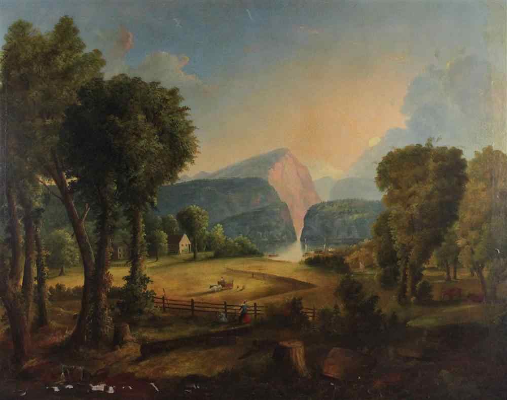 Appraisal: AFTER JASPER F CROPSEY TH CENTURY HUDSON RIVER LANDSCAPE Oil