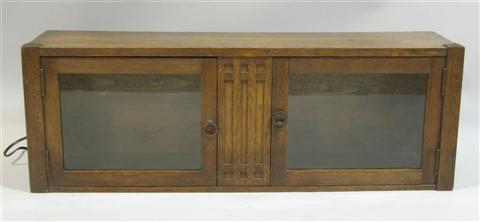 Appraisal: ARTS CRAFT MISSION STYLE OAK HANGING SHELF th century the