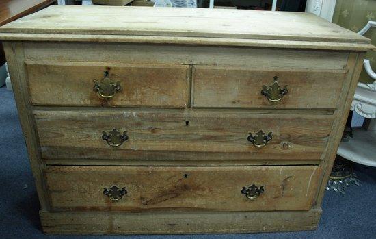 Appraisal: A pine chest of two long and two short drawers