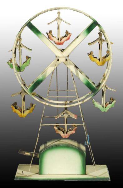 Appraisal: Tin Doll Company Lever-Activated Ferris Wheel Toy Description German Circa