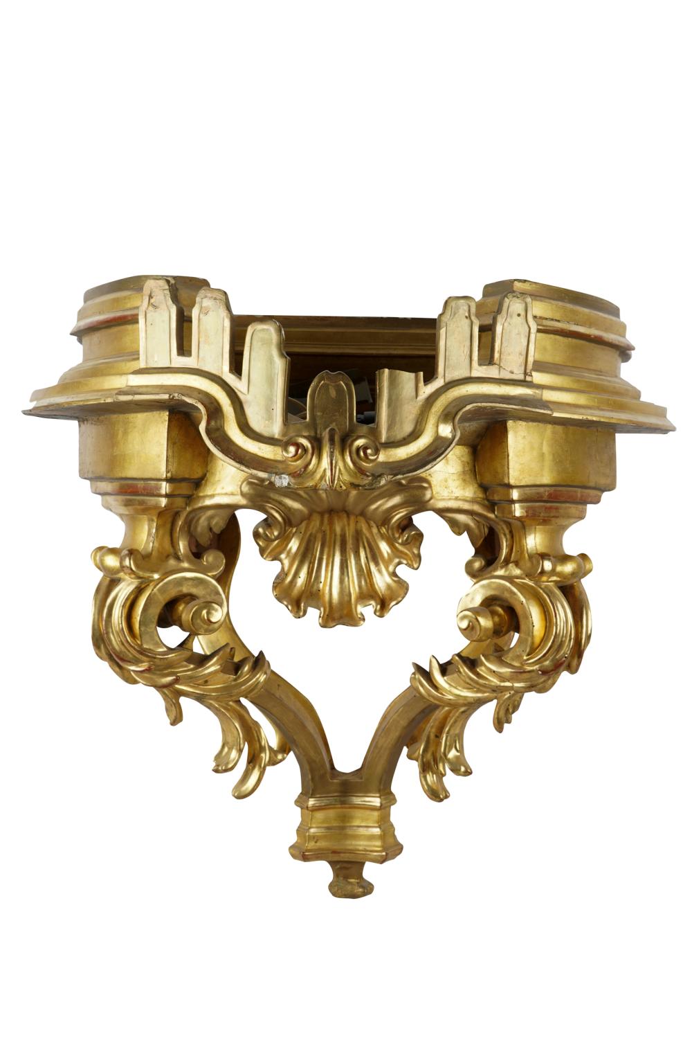 Appraisal: GILTWOOD BAROQUE STYLE CORBELCondition repair to lower front decoration appears