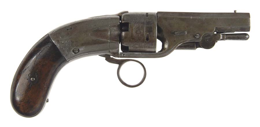 Appraisal: UNIDENTIFIED EUROPEAN PERCUSSION REVOLVER NVSN Cal - oct bbl Hammer