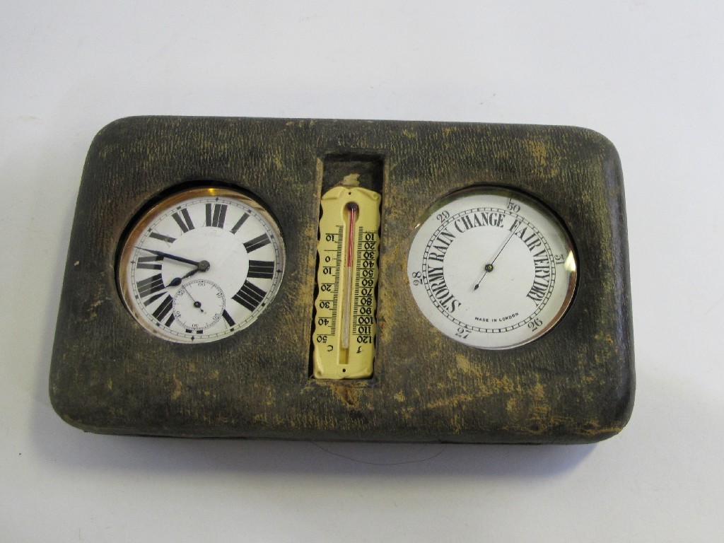 Appraisal: Goliath pocket watch and barometer in travel case