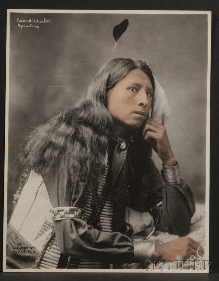 Appraisal: Color Tinted Heyn Photograph copyright depicting Richard White Bull Ogallala