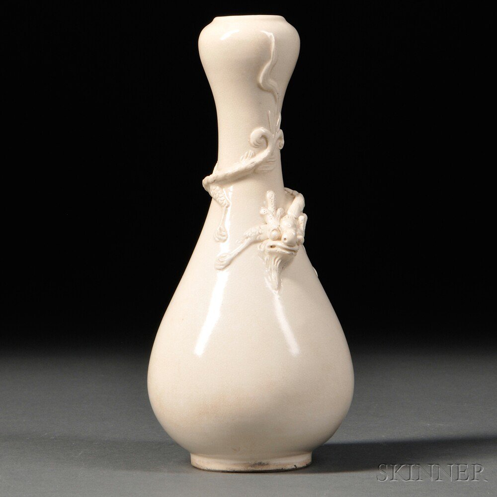 Appraisal: Creamy White-glazed Bottle Vase China possibly early Qing Dynasty a