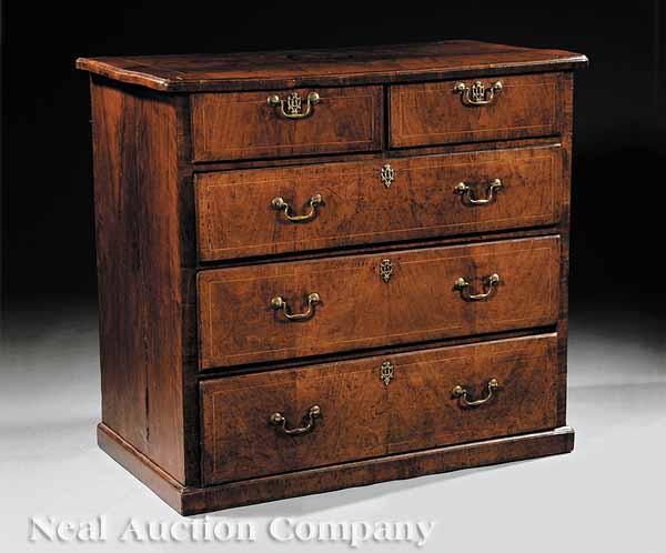 Appraisal: A Queen Anne Inlaid Walnut Chest of Drawers th c