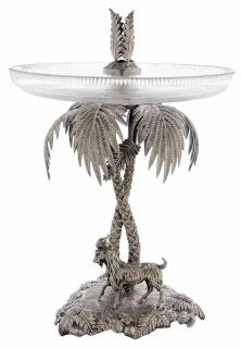 Appraisal: Silver-Plate Epergne probably English late th early th century palm