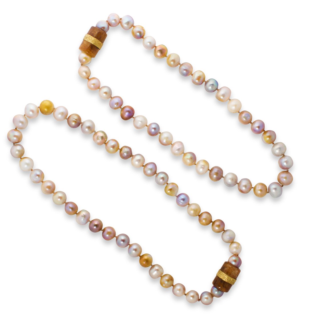 Appraisal: A GROUP OF MULTI-HUE PEARL NECKLACE A group of multi-hue