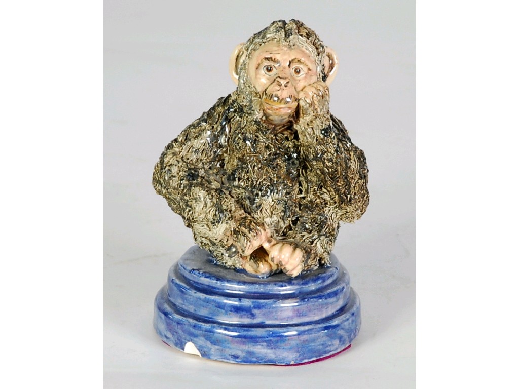 Appraisal: BASIL MATTHEWS POTTERY MODEL OF A MONKEY 'KOKO' No modelled