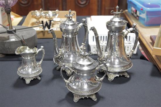 Appraisal: WOODS HUGHES STERLING SILVER TEA COFFEE SERVICE Well done set