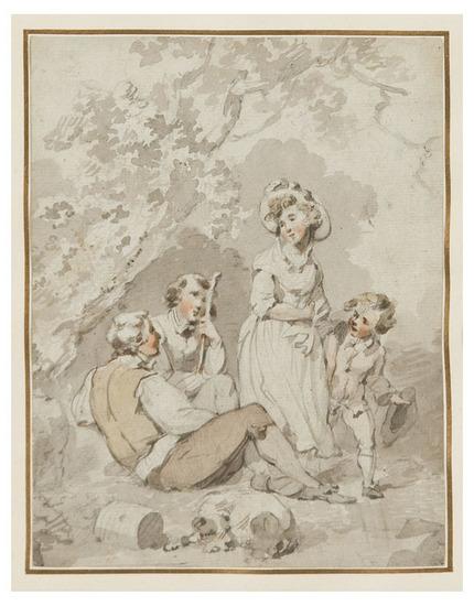 Appraisal: Lady Diana Beauclerk - A group of three watercolors depicting