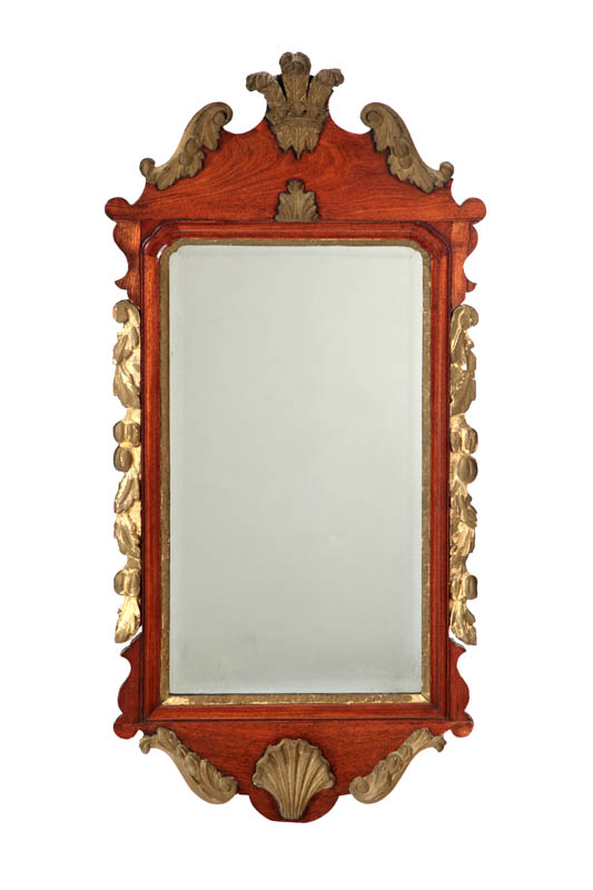 Appraisal: CHIPPENDALE-STYLE MIRROR American or English th century mahogany Molded frame