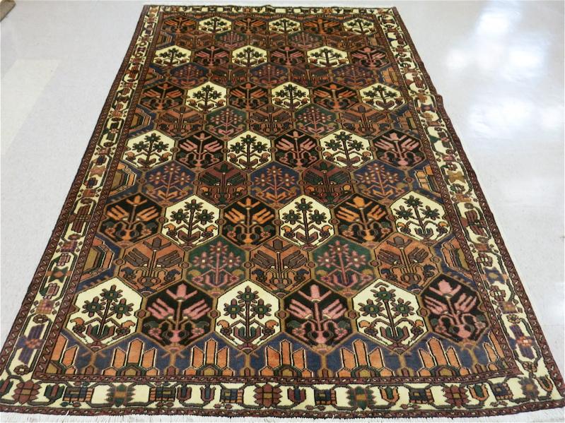 Appraisal: PERSIAN BAKHTIAR PANEL CARPET Bakhtiari Province west central Iran hand