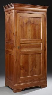 Appraisal: Louis Philippe Style Carved Cherry Armoire th c Louis Philippe