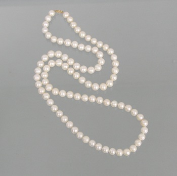 Appraisal: Opera Length Necklace of - mm Freshwater Cultured Pearls k