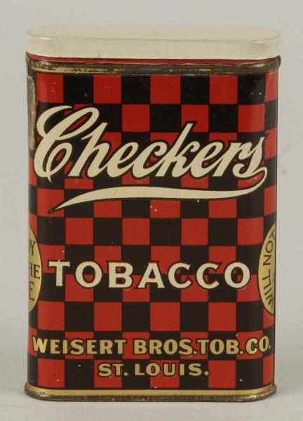 Appraisal: Checkers Pocket Tobacco Tin Description Beautiful example Condition Near Mint