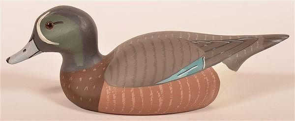 Appraisal: Gable Blue Wing Teal Drake Miniature Decoy Signed W L