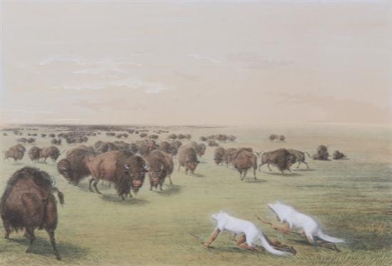 Appraisal: AFTER GEORGE CATLIN American - Buffalo Hunt Under The White