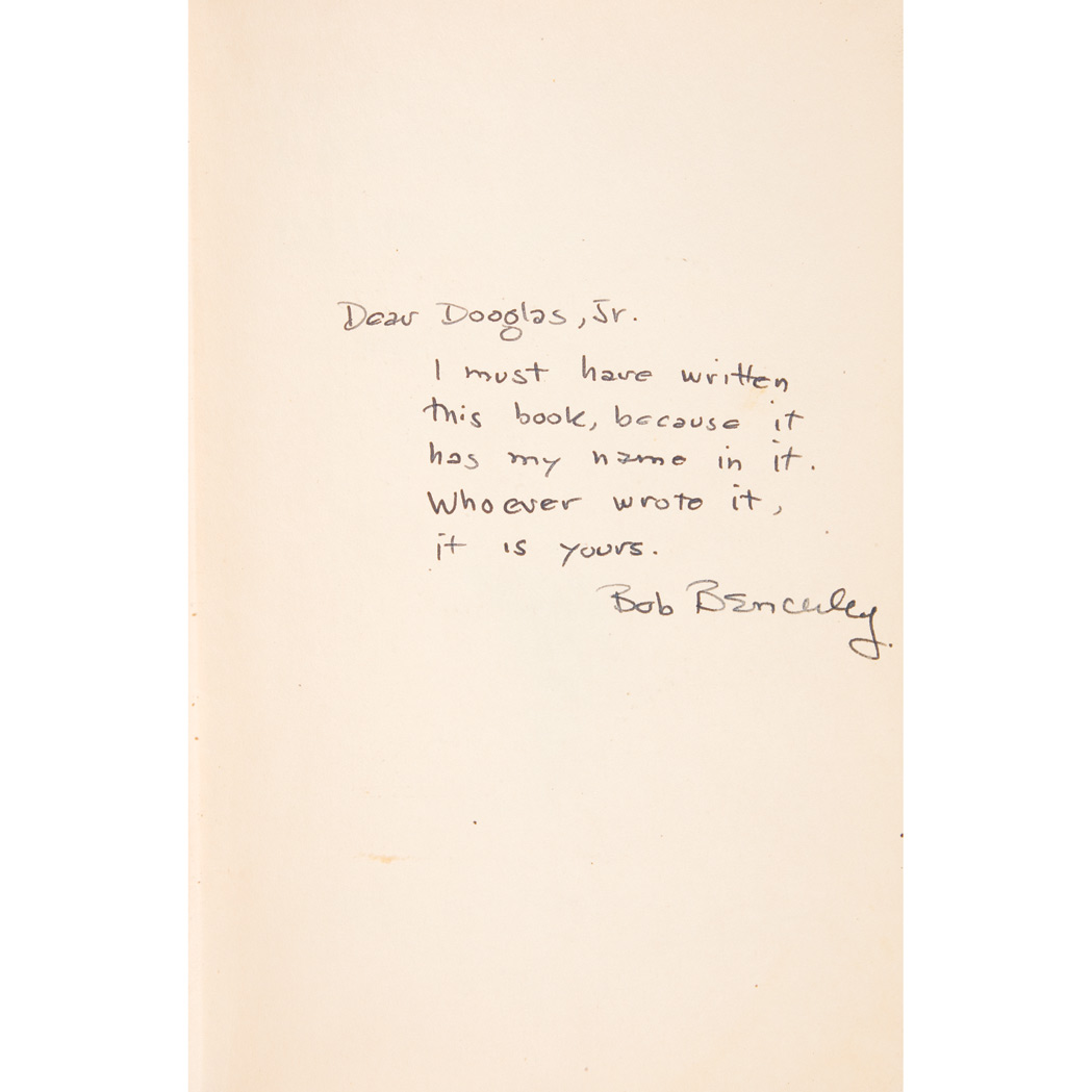 Appraisal: SIGNED BOOKS BENCHLEY ROBERT Group of four signed or inscribed