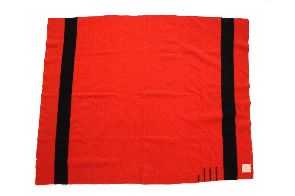 Appraisal: Hudson Bay Company Point Red Wool Blanket This is a