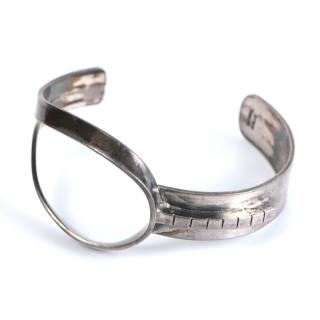 Appraisal: Henry Steig Sterling Cuff Bracelet With an open-work contemporary design