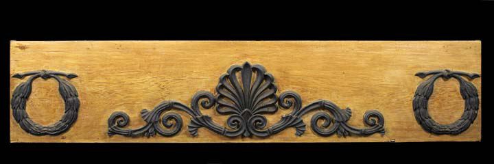 Appraisal: Large Classical Style Molded Ebonized and Cypress Architectural Frieze the