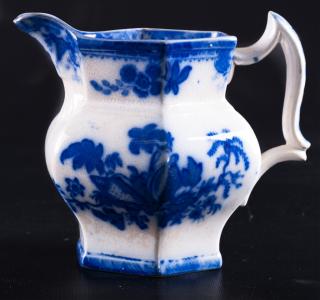 Appraisal: English Ironstone Flow Blue Pitcher th C Circa English ironstone