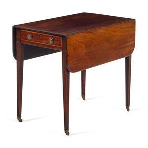 Appraisal: A George III Style Mahogany Pembroke Table th Century Height