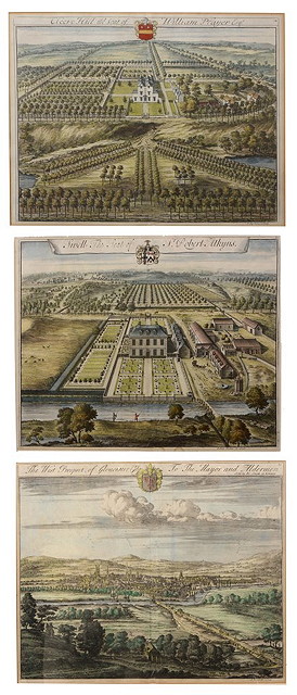 Appraisal: Johannes Kip Dutch - Three views of Gloucestershire after drawings