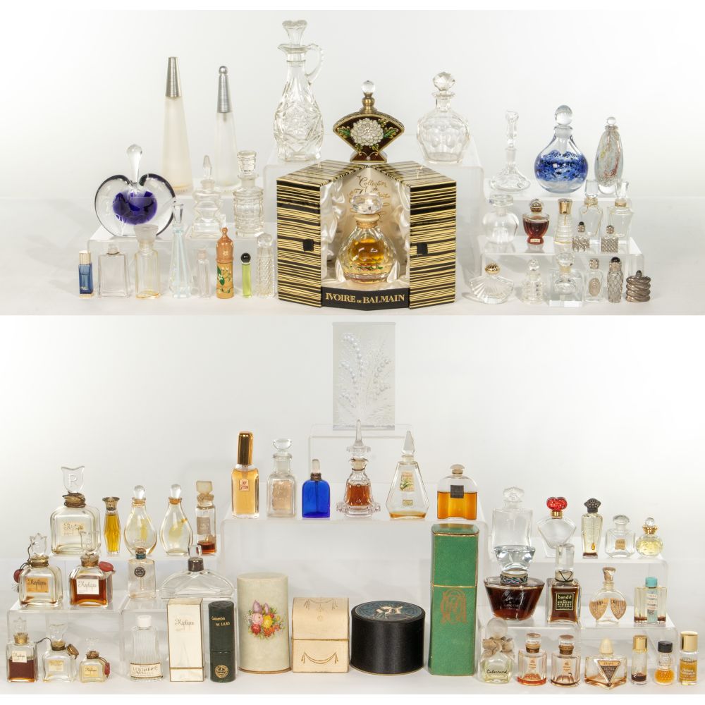 Appraisal: PERFUME BOTTLE COLLECTIONApproximately items of various shapes sizes including Piguet