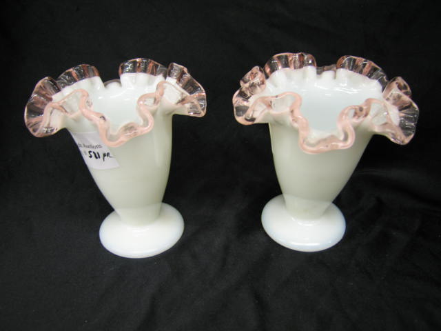 Appraisal: Pair of Fenton Pinkcrest Vases