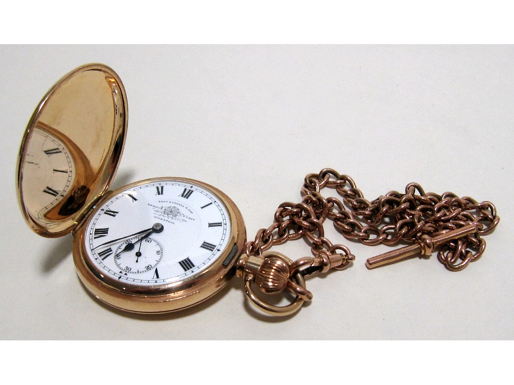 Appraisal: Rolled gold pocket watch by Thomas Russell Sons Liverpool with