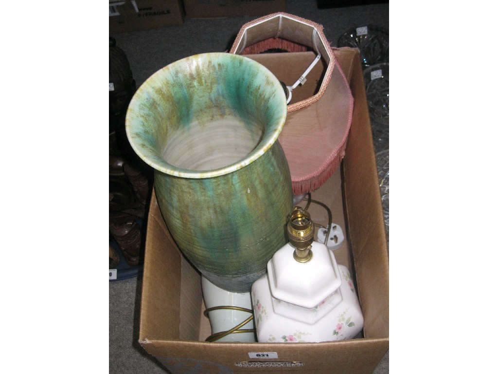 Appraisal: Box of assorted lampbases etc