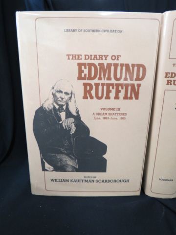 Appraisal: Book Set The Diary of Edmund Ruffin volume set Louisiania