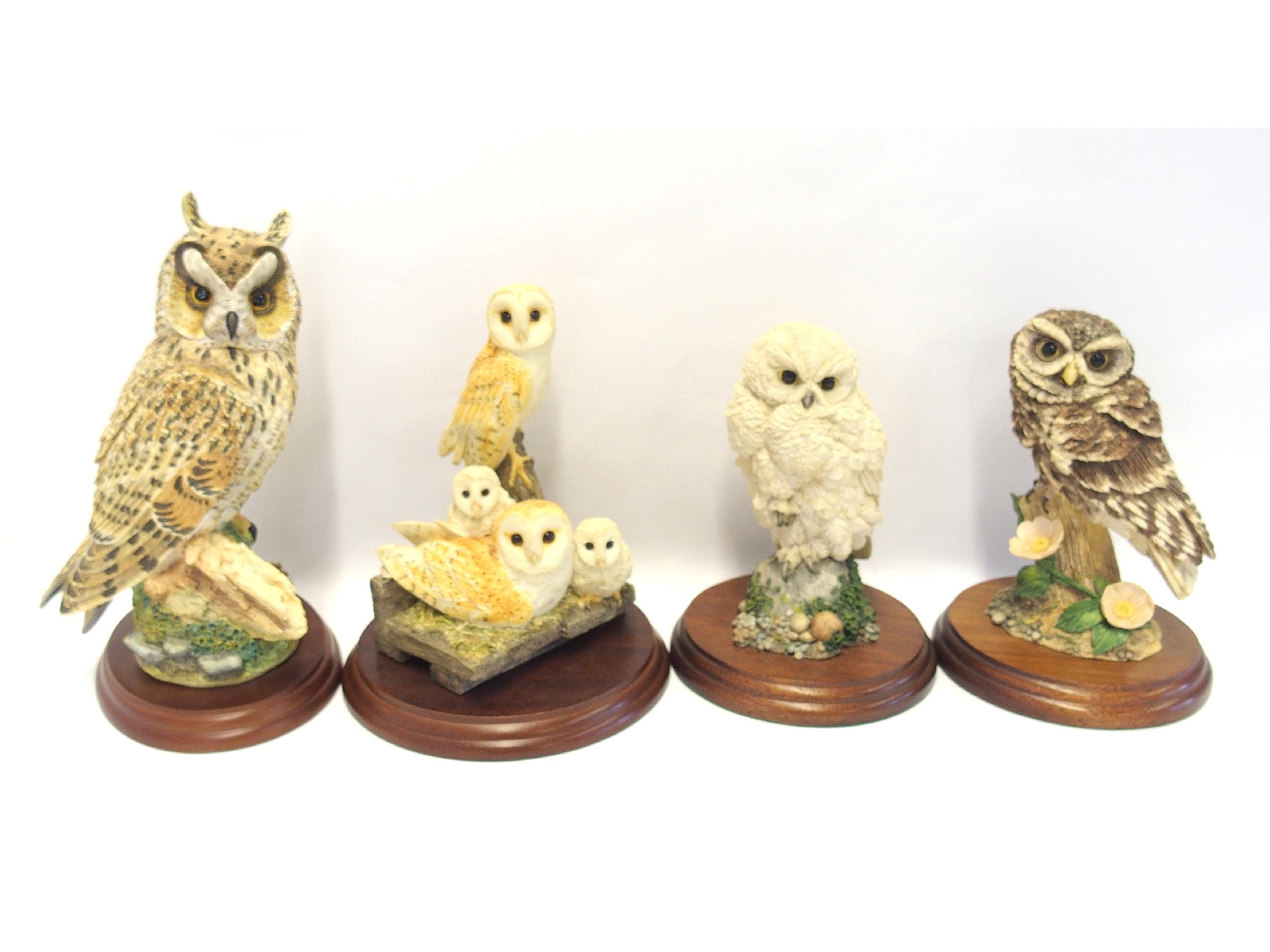 Appraisal: Two Border Fine Arts models including Barn Owl group 'Moonlight