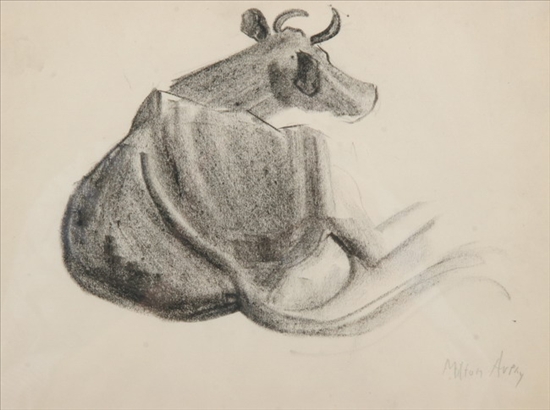 Appraisal: MILTON AVERY American - RESTING COW c signed lower right