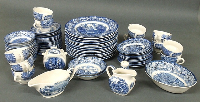 Appraisal: - Liberty Blue china dinner service approx pieces dinner plate