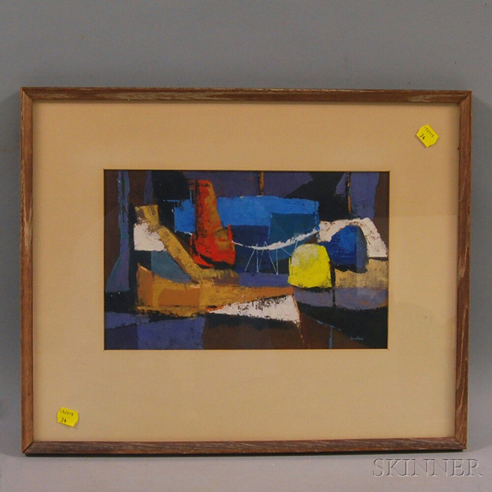 Appraisal: Philip Burnham Hicken American - Interior Abstraction Signed hicken l