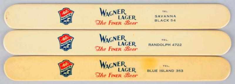 Appraisal: Lot of Wagner Beer Foam Scrapers Double-sided All with varying