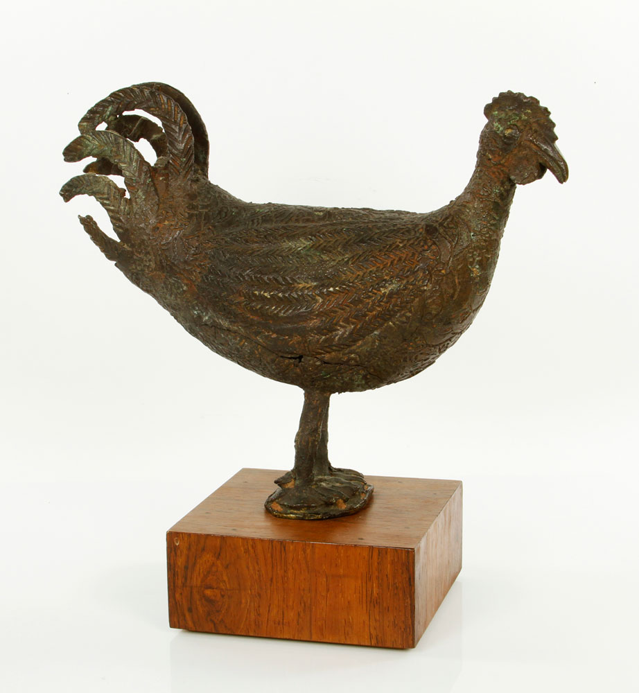 Appraisal: - Benin Casting of a Rooster Nigeria Benin late casting