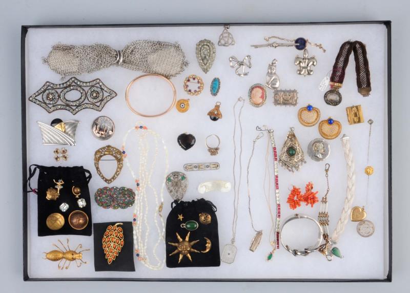 Appraisal: Lot Of Mostly Vintage Jewelry Includes sterling silver Victorian pins