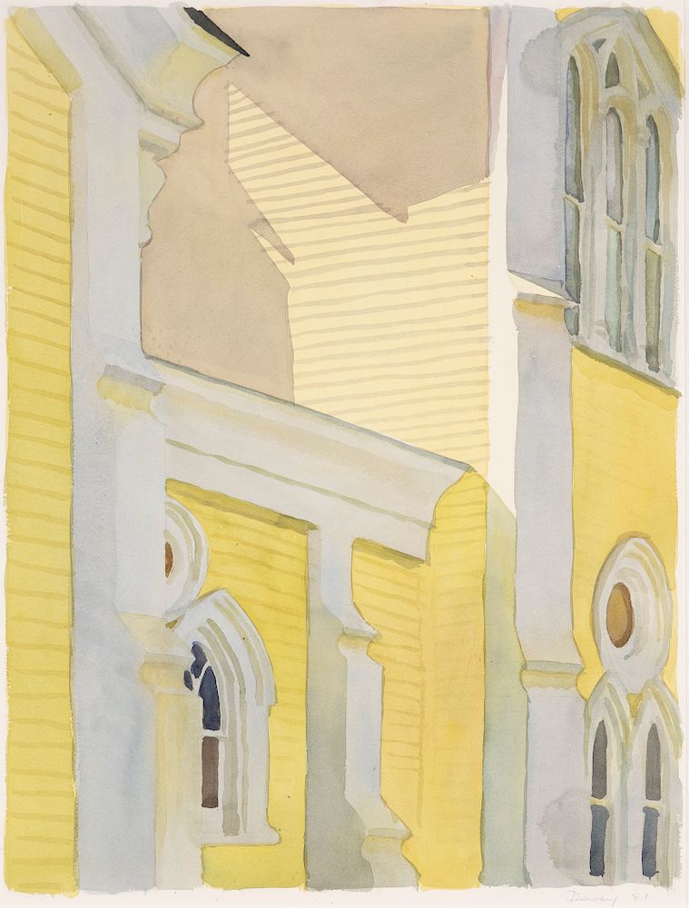 Appraisal: David Dewey - Yellow Church Windows Lot David Dewey American