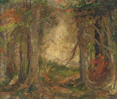 Appraisal: May Lydia Ames American - Woodland landscape Oil on board