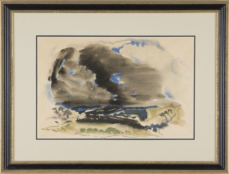 Appraisal: Gregory Ivy NC - Rolling Clouds watercolor and gouache on