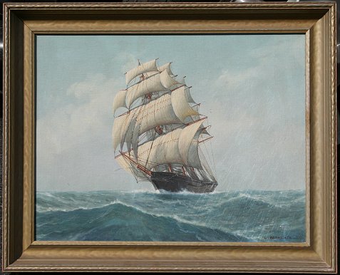 Appraisal: PAPALUCA Luca Italian th C Clipper Ship OIL C ''