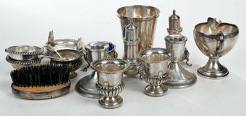 Appraisal: Pieces Assorted Silver Items sterling pieces including casters open salts