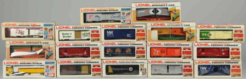 Appraisal: Lot of Lionel Rolling Stock American Contemporary Includes various boxcars