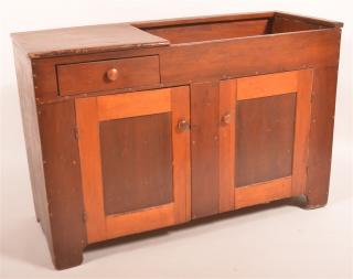 Appraisal: th C Pine One Drawer Dry Sink th C Pine