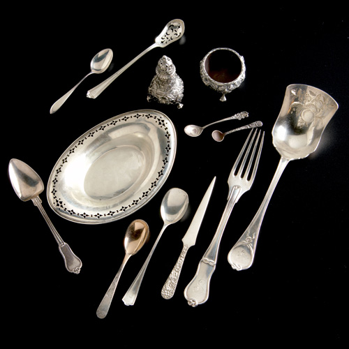 Appraisal: American and European silver flatware or hollowware two Tiffany Co